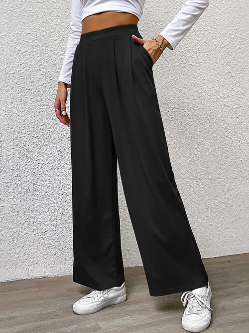 High Waist Straight Pants BLUE ZONE PLANET