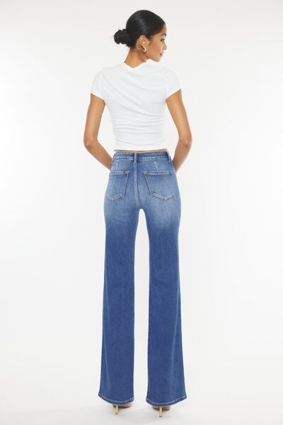 Kancan Ultra High Waist Gradient Flare Jeans BLUE ZONE PLANET