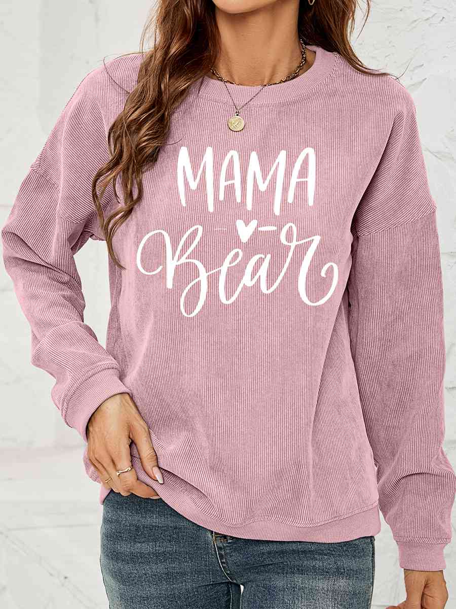 MAMA Graphic Round Neck Sweatshirt BLUE ZONE PLANET