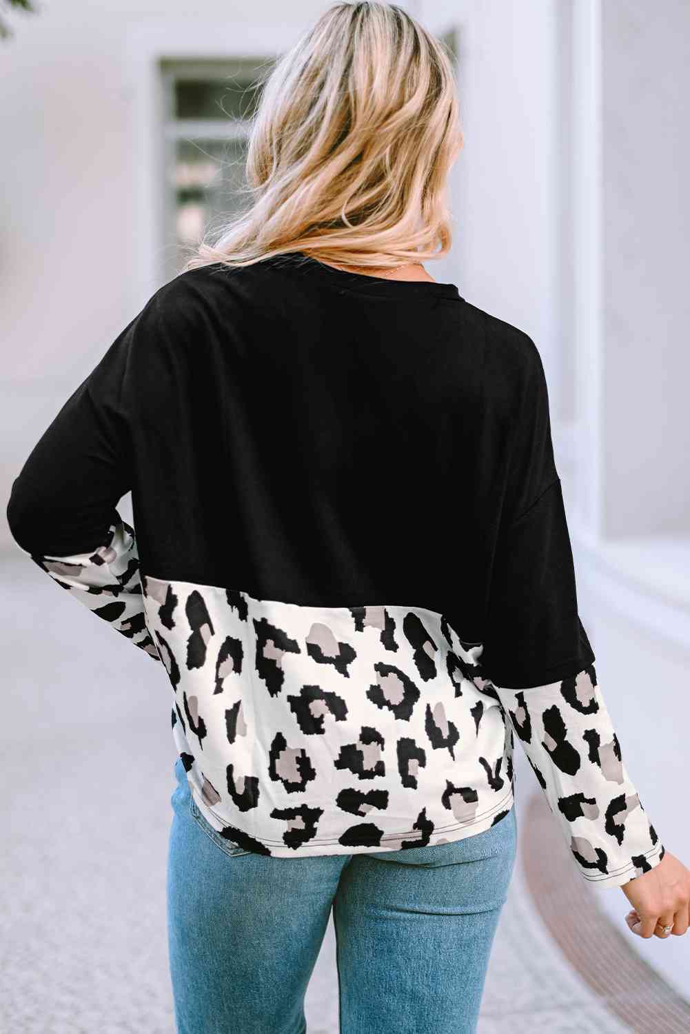 Leopard Long Sleeve T-Shirt BLUE ZONE PLANET