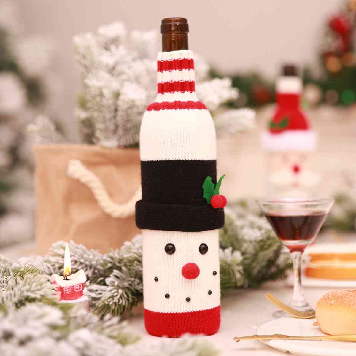 Christmas Knit Wine Bottle Cover BLUE ZONE PLANET