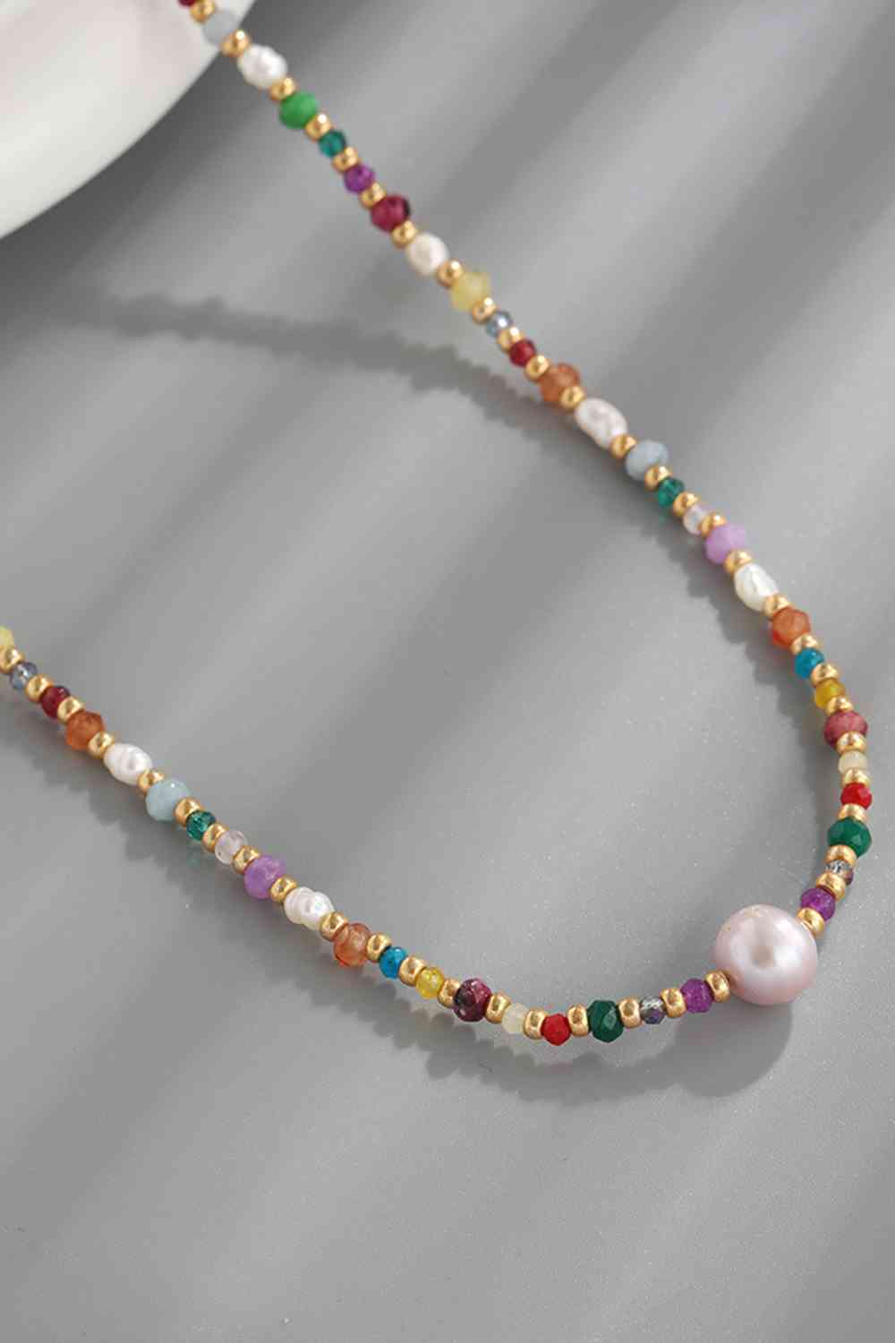 Multicolored Bead Necklace BLUE ZONE PLANET