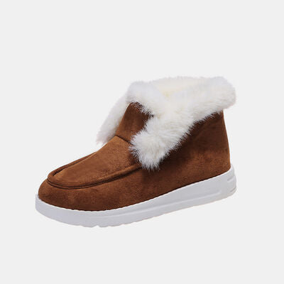 Blue Zone Planet |  Furry Suede Snow Boots BLUE ZONE PLANET