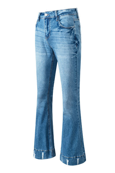 Blue Zone Planet |  Cat's Whisker Bootcut Jeans with Pockets BLUE ZONE PLANET