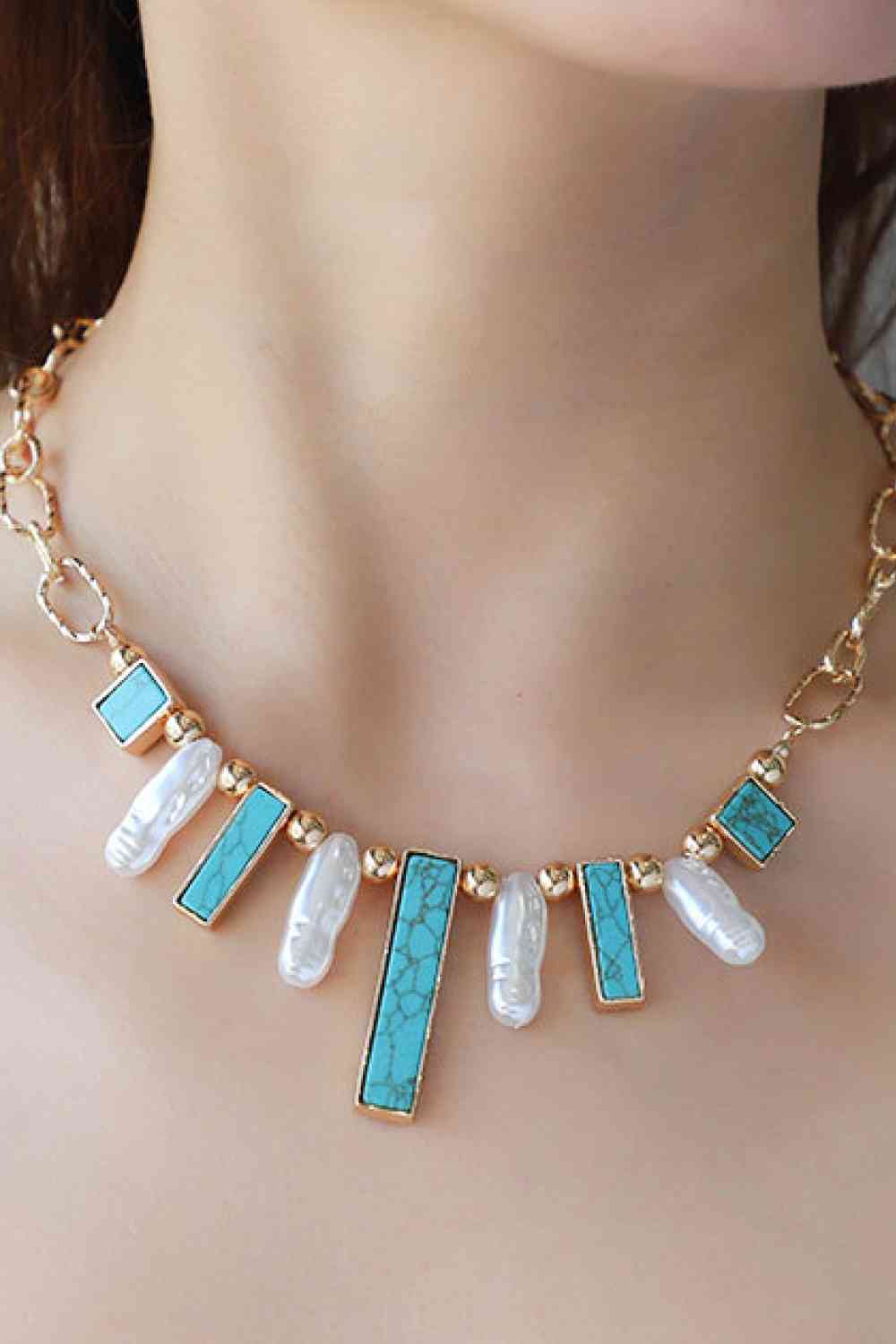 Turquoise Alloy Necklace BLUE ZONE PLANET