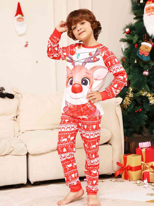 Christmas Long Sleeve Top and Pants Set BLUE ZONE PLANET