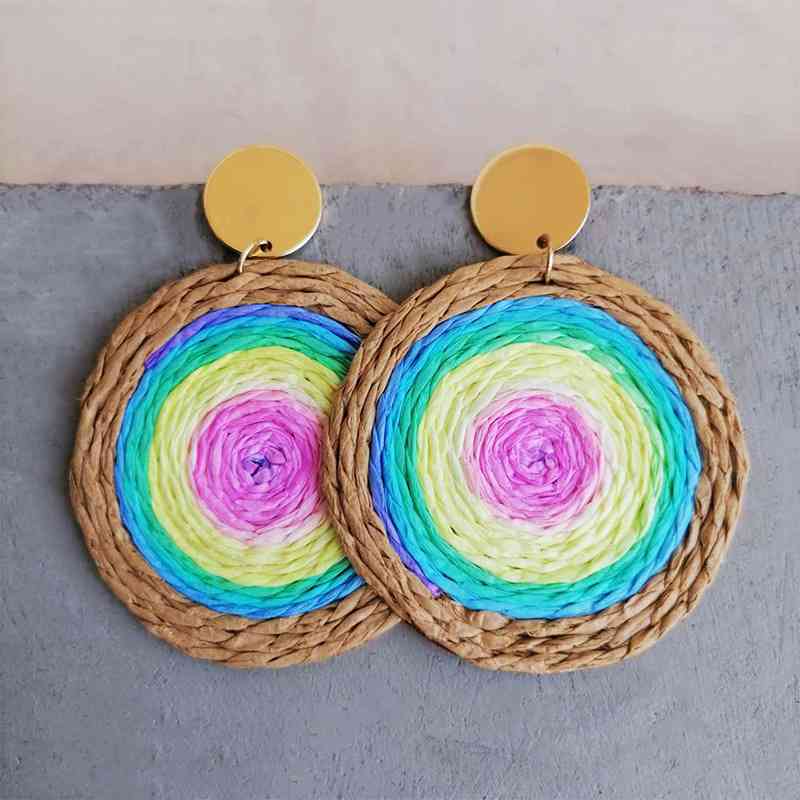 Raffia Grass Teardrop Earrings BLUE ZONE PLANET