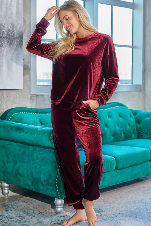 Blue Zone Planet |  Long Sleeve Top and Pants Lounge Set BLUE ZONE PLANET