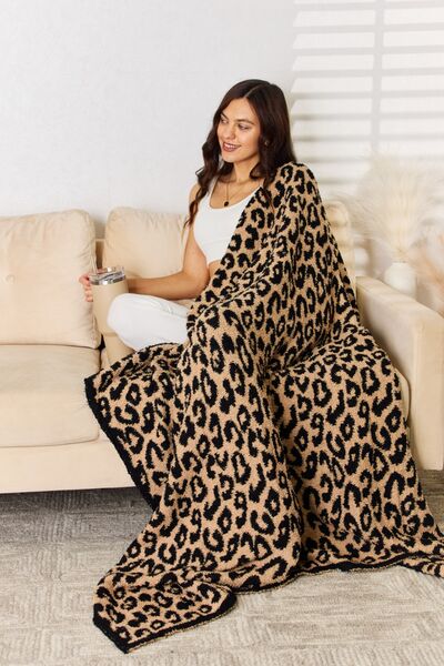 Blue Zone Planet |  Cuddley Leopard Decorative Throw Blanket BLUE ZONE PLANET