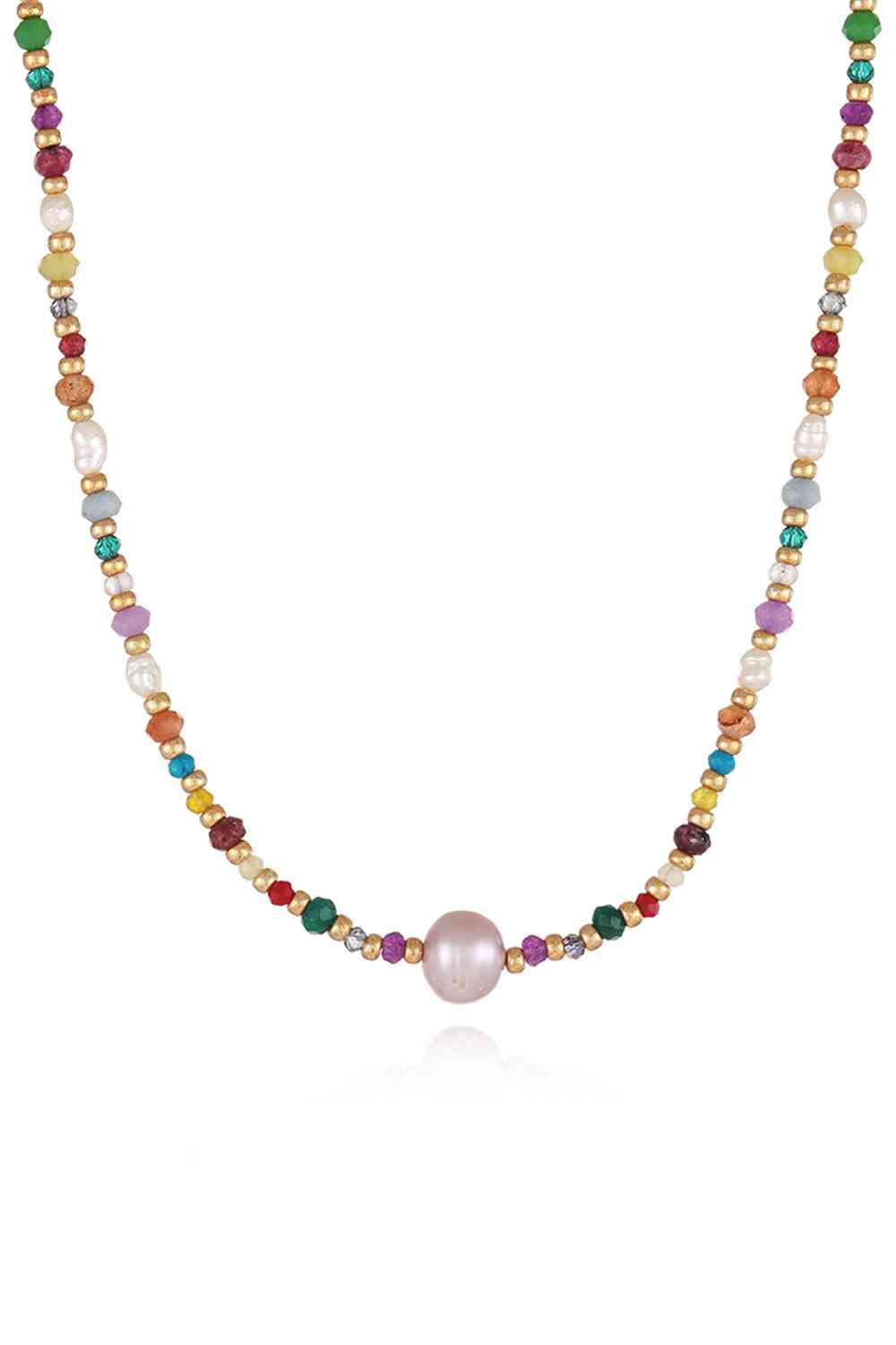 Multicolored Bead Necklace BLUE ZONE PLANET