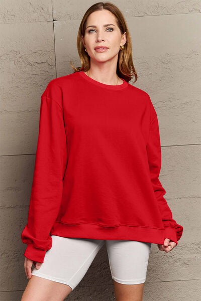 Simply Love Full Size IF I'M TOO MUCH THEN GO FIND LESS Round Neck Sweatshirt BLUE ZONE PLANET