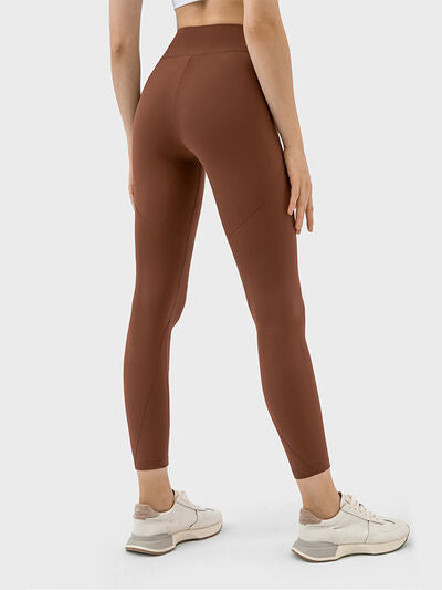 Mid-Rise Waist Active Pants Trendsi