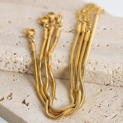 Shop Now, 18K Gold Plated Snake Bracelet