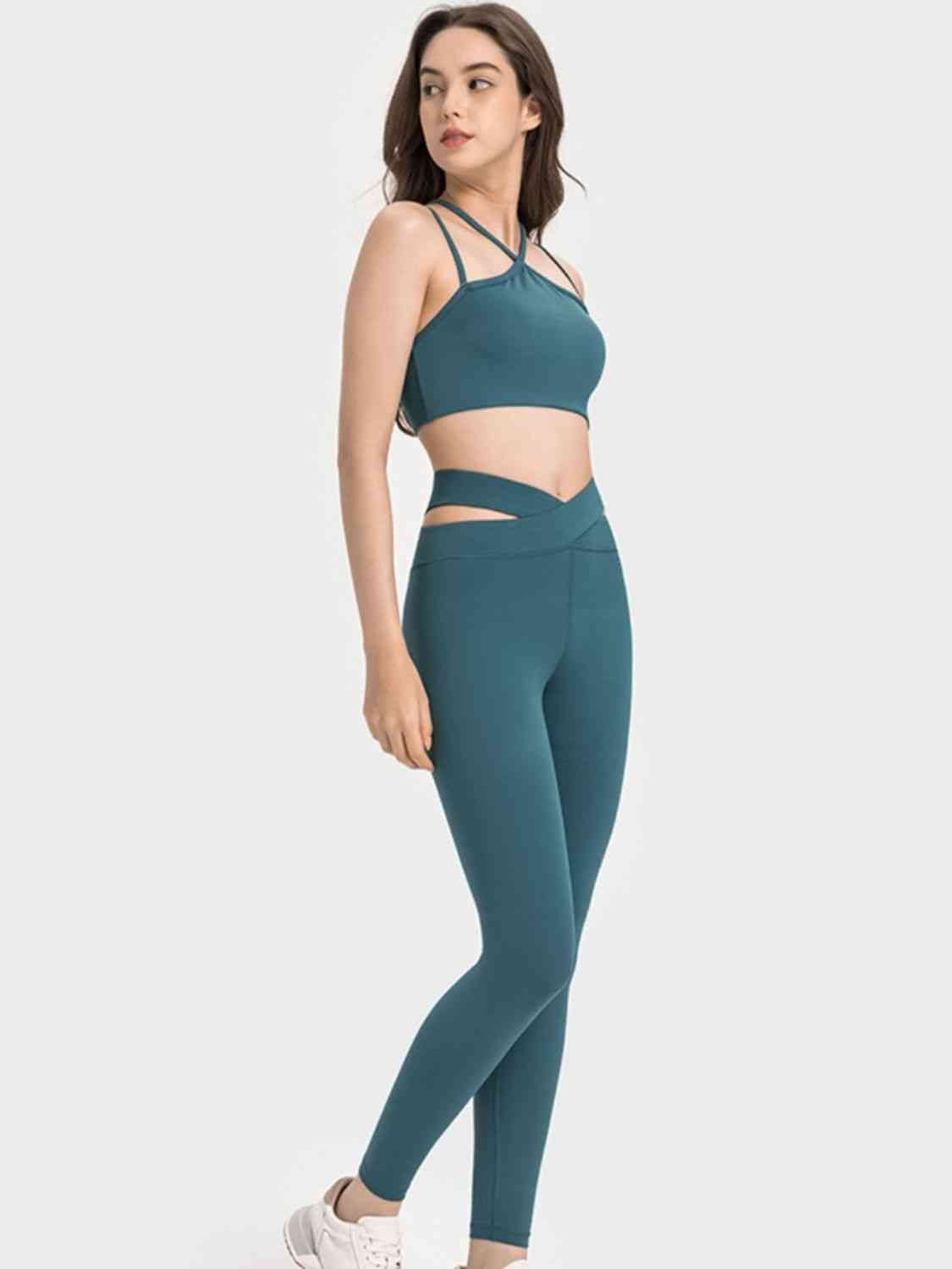 Double-Strap Cropped Sports Cami BLUE ZONE PLANET