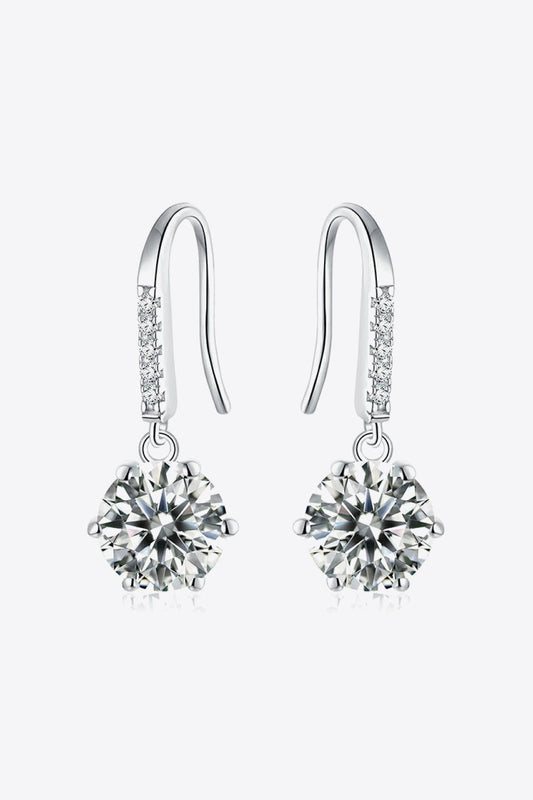 6-Prong Moissanite Drop Earrings BLUE ZONE PLANET