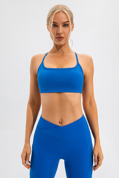 Crisscross Spaghetti Strap Active Cami BLUE ZONE PLANET