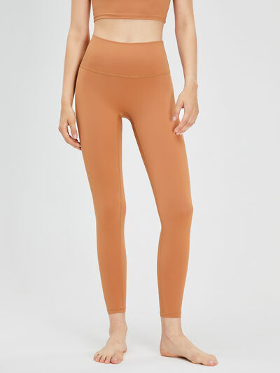 High Waist Active Pants-BOTTOM SIZES SMALL MEDIUM LARGE-[Adult]-[Female]-Tan-S-2022 Online Blue Zone Planet