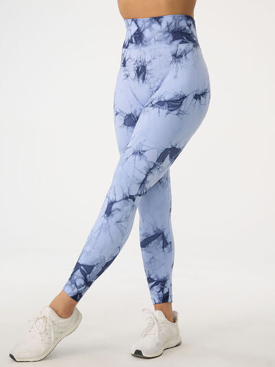 Blue Zone Planet |  Printed High Waist Active Pants BLUE ZONE PLANET