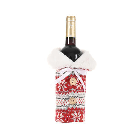 Blue Zone Planet |  Snowflake Wine Bottle Cover BLUE ZONE PLANET
