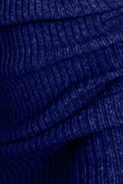 Ribbed Drawstring V-Neck Mini Dress BLUE ZONE PLANET