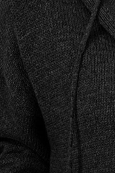 Drawstring Button Up Hooded Cardigan Trendsi