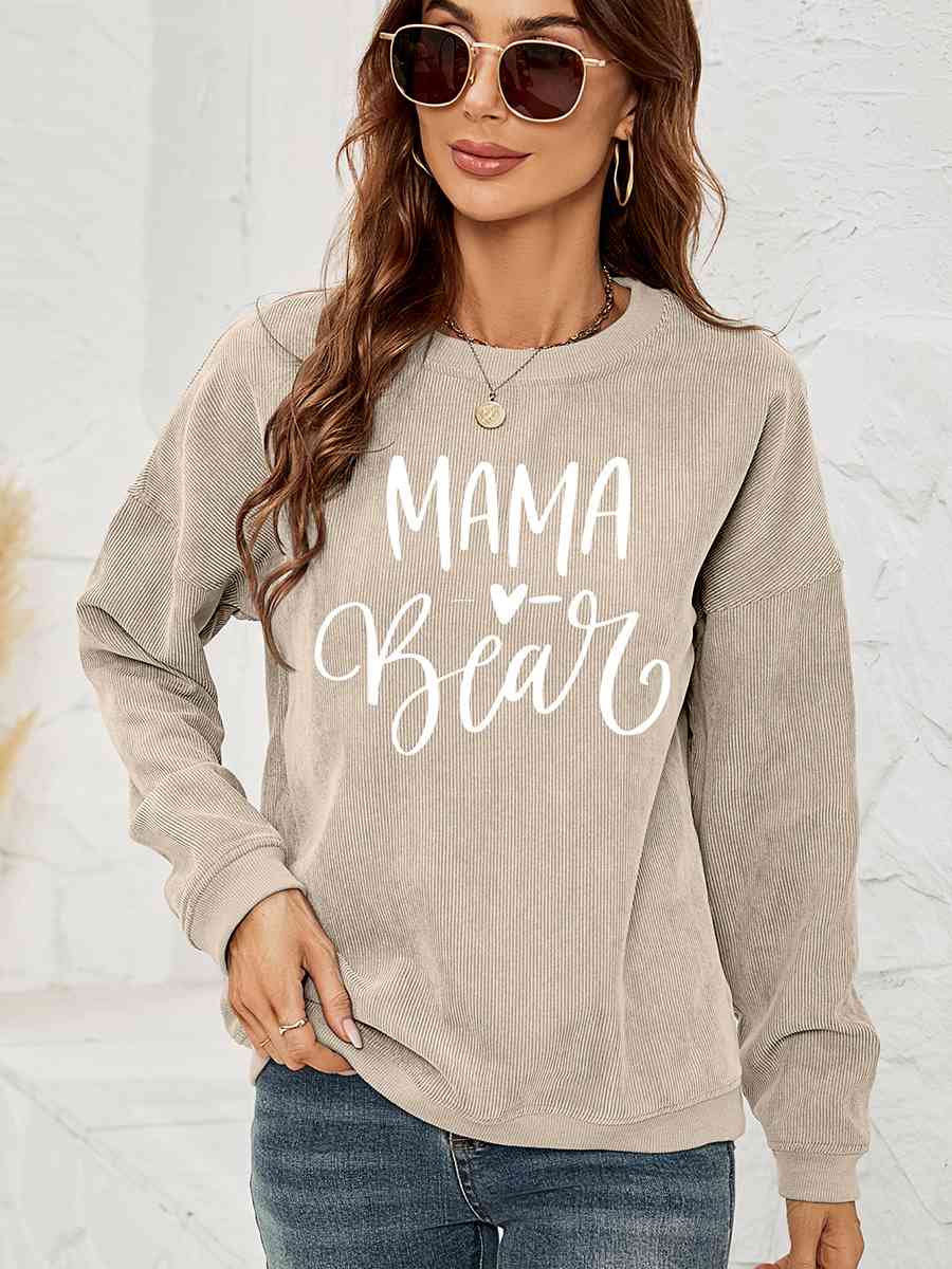 MAMA Graphic Round Neck Sweatshirt BLUE ZONE PLANET