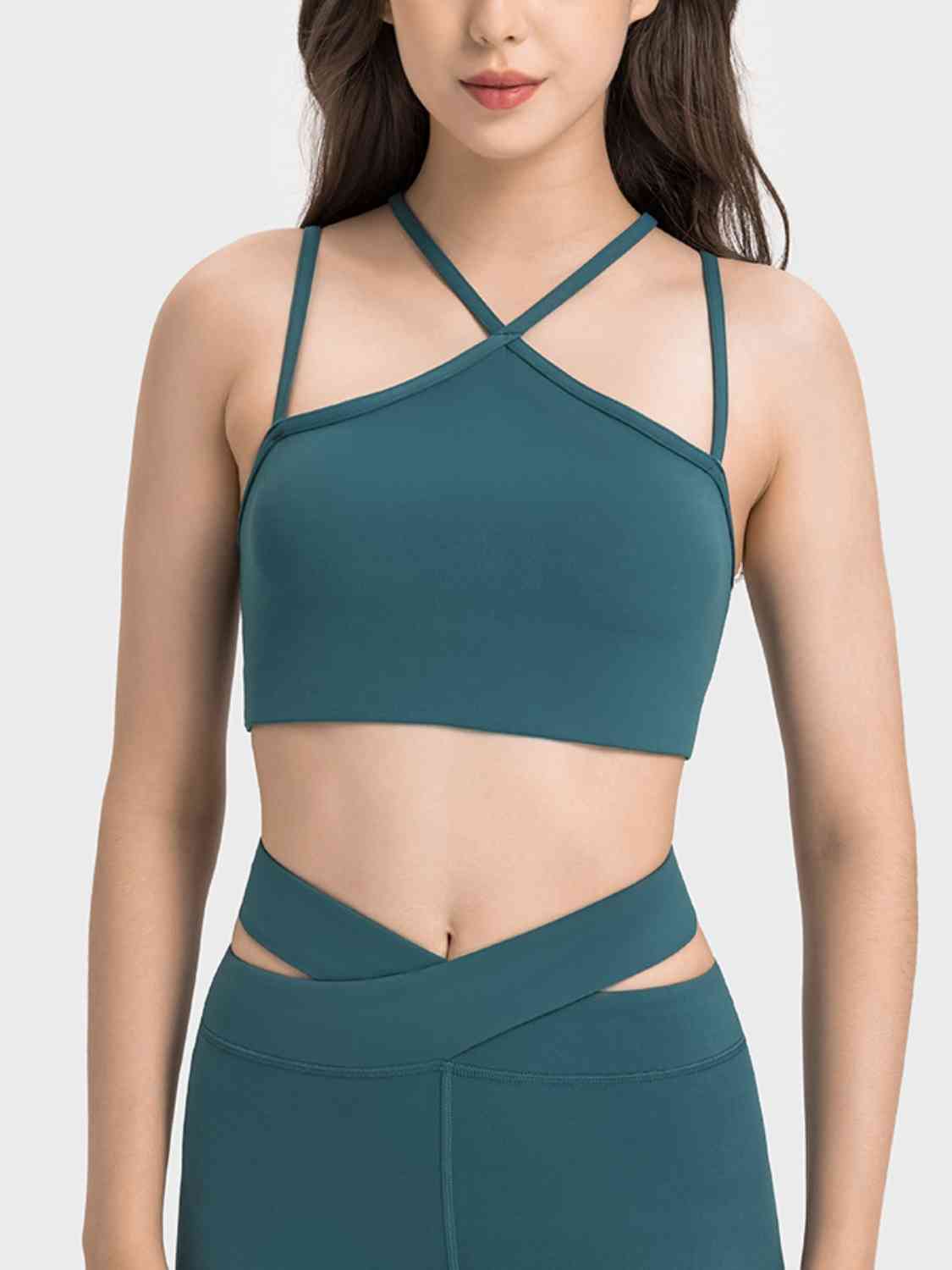 Double-Strap Cropped Sports Cami BLUE ZONE PLANET