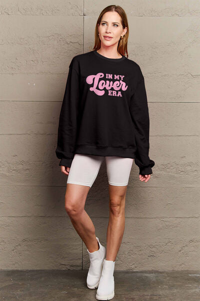 Blue Zone Planet |  Simply Love Full Size IN MY LOVER ERA Round Neck Sweatshirt BLUE ZONE PLANET