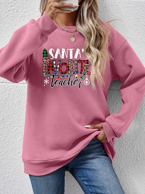 Letter Graphic Sweatshirt BLUE ZONE PLANET