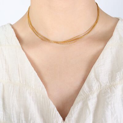 18K Gold-Plated Multi-Layer Clavicle Chain Necklace-PENDANTS-[Adult]-[Female]-Gold-One Size-2022 Online Blue Zone Planet