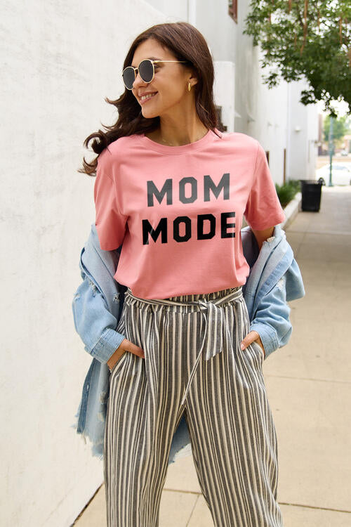 Simply Love Full Size MOM MODE Short Sleeve T-Shirt BLUE ZONE PLANET