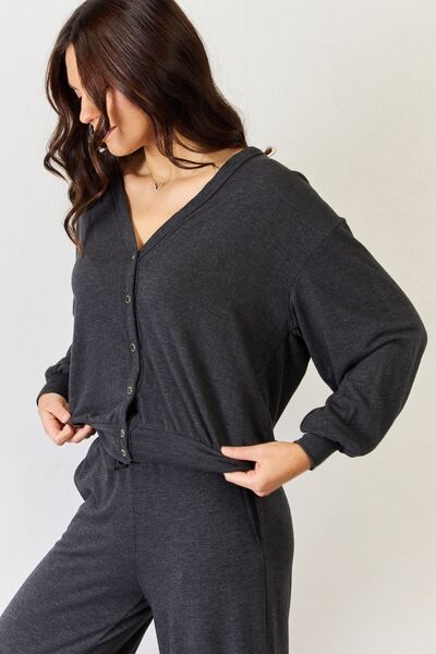 RISEN Ultra Soft Button Up Long Sleeve Lounge Cardigan-TOPS / DRESSES-[Adult]-[Female]-2022 Online Blue Zone Planet
