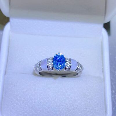 1 Carat Moissanite 925 Sterling Silver Ring-RINGS-[Adult]-[Female]-2022 Online Blue Zone Planet