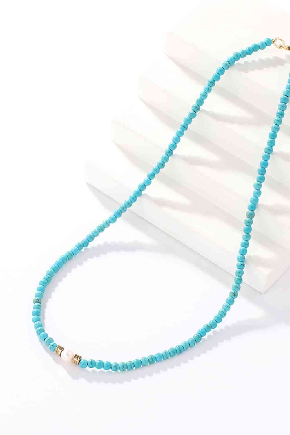 Turquoise & Pearl Necklace BLUE ZONE PLANET