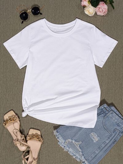 Round Neck Short Sleeve T-Shirt Trendsi