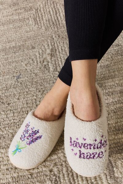 Melody Sequin Pattern Cozy Slippers Trendsi