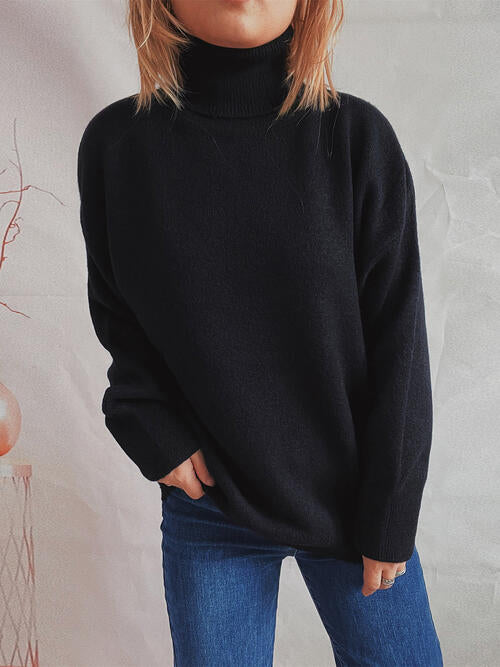 Blue Zone Planet |  Turtleneck Long Sleeve Sweater BLUE ZONE PLANET