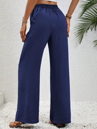 Wide Leg Drawstring Pants Trendsi