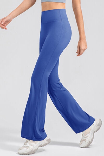 High Waist Straight Active Pants BLUE ZONE PLANET