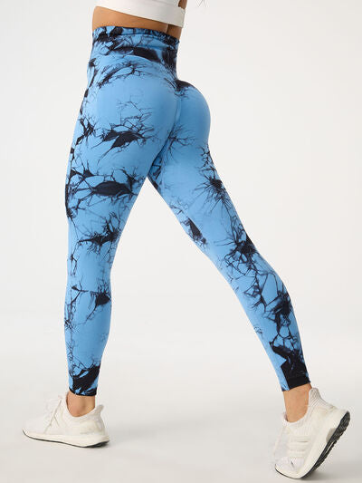 Blue Zone Planet |  Printed High Waist Active Pants BLUE ZONE PLANET