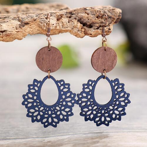 Geometric Cutout Dangle Earrings BLUE ZONE PLANET