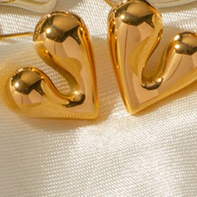 Heart Shape Stainless Steel Stud Earrings-EARRINGS-[Adult]-[Female]-2022 Online Blue Zone Planet