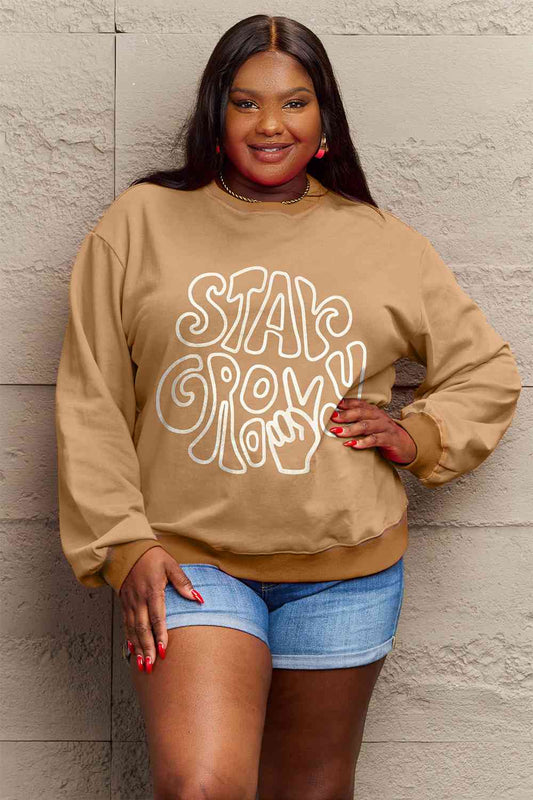 Simply Love Full Size Graphic Sweatshirt BLUE ZONE PLANET