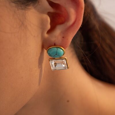 Geometric Stainless Steel Earrings-EARRINGS-[Adult]-[Female]-2022 Online Blue Zone Planet