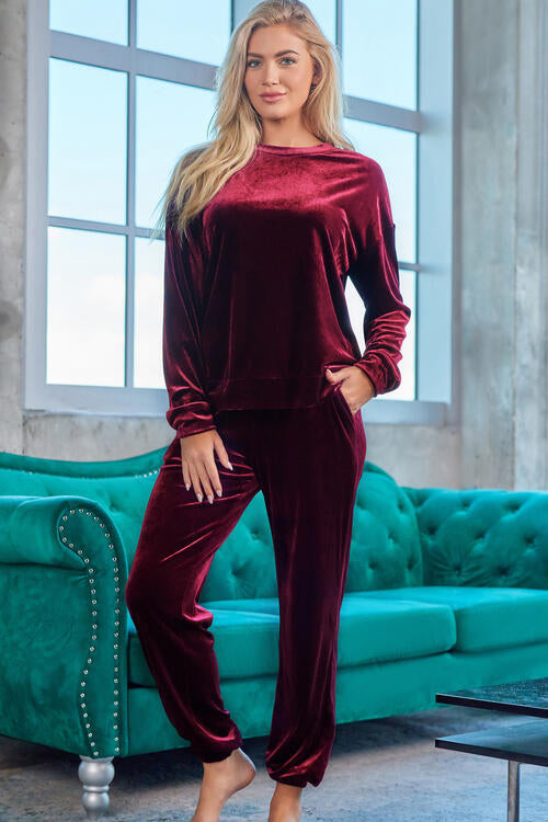 Blue Zone Planet |  Long Sleeve Top and Pants Lounge Set BLUE ZONE PLANET