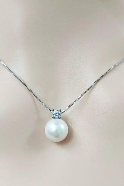 Freshwater Pearl 925 Sterling Silver Necklace BLUE ZONE PLANET