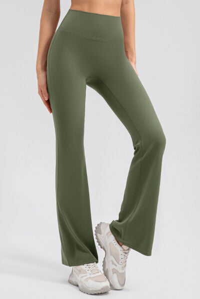 High Waist Straight Active Pants BLUE ZONE PLANET