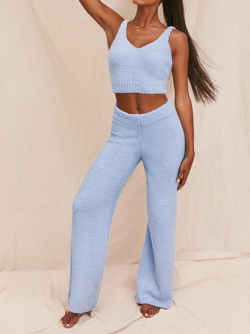 V-Neck Tank and Pants Set BLUE ZONE PLANET