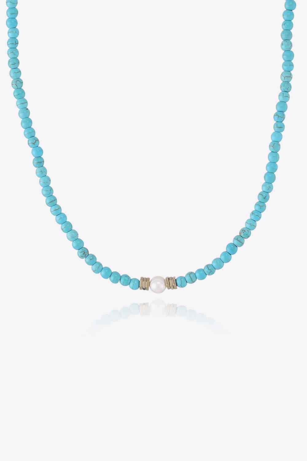 Turquoise & Pearl Necklace BLUE ZONE PLANET