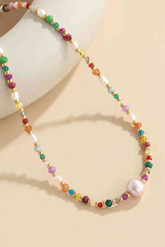 Multicolored Bead Necklace BLUE ZONE PLANET